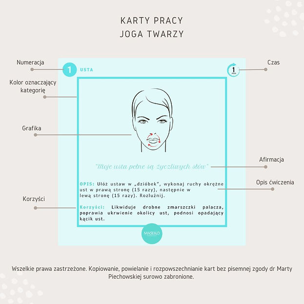 Joga Twarzy Karty Pracy - obrazek 2